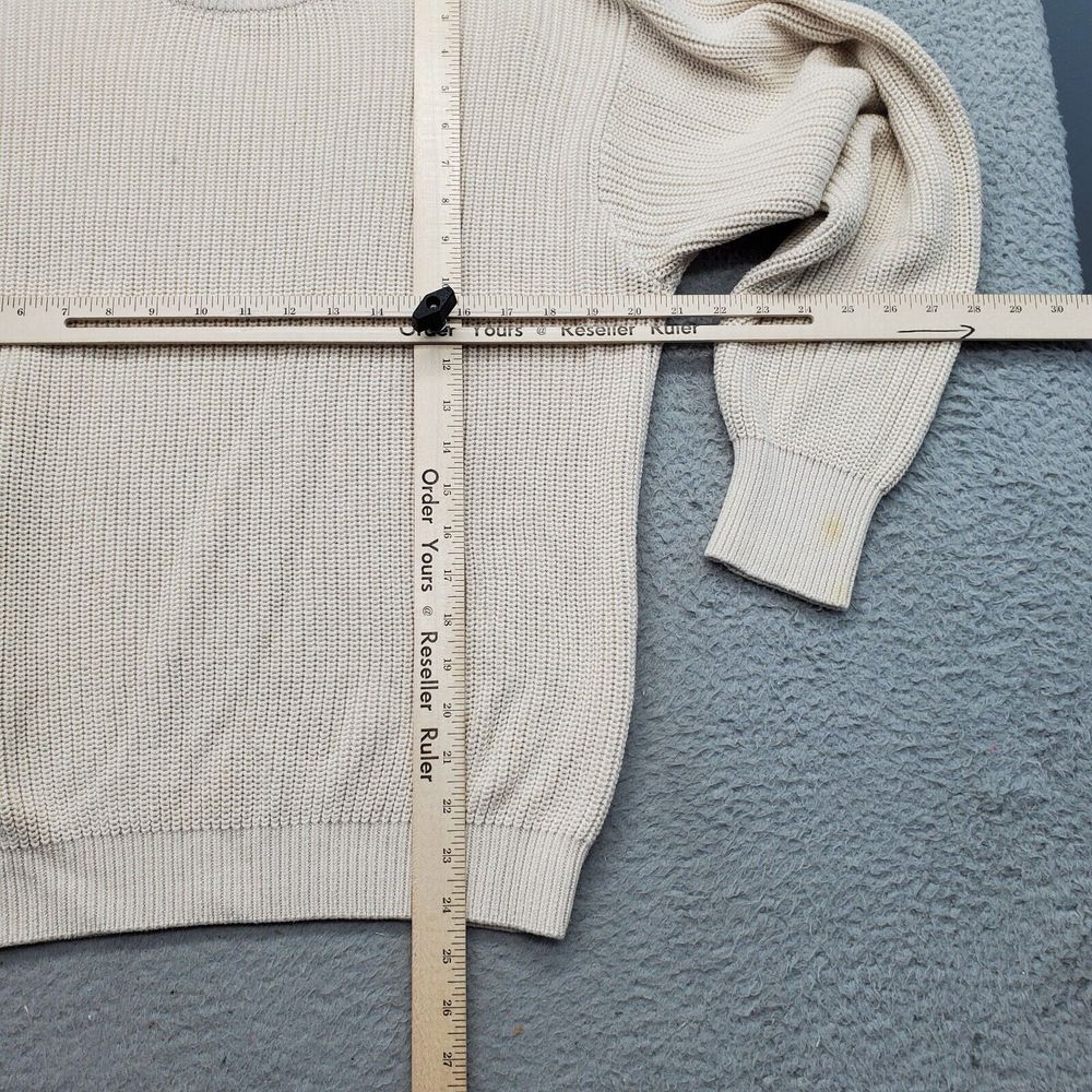 Brandy Melville Sweater‎ Womens Tan Knit Long Raglan Sleeve Crew Neck Pullover - Picture 6 of 7